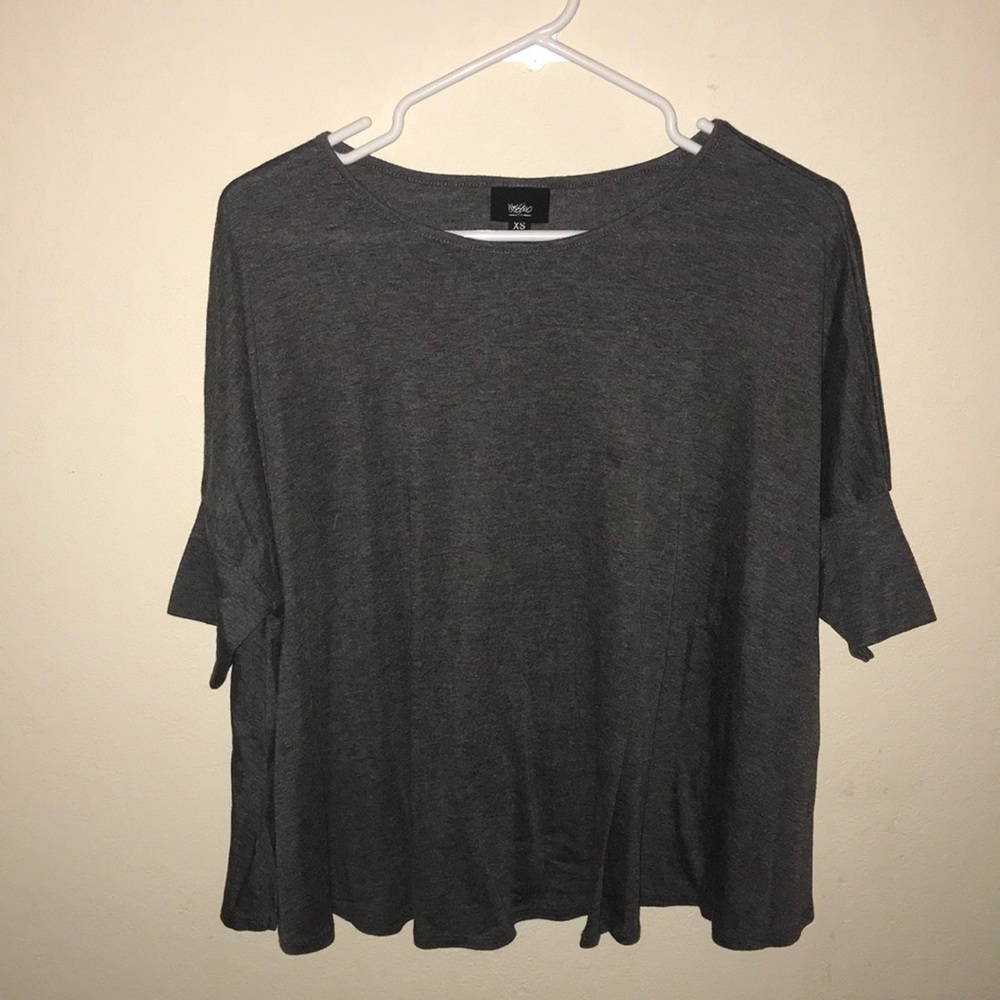 Gray Flowy Top